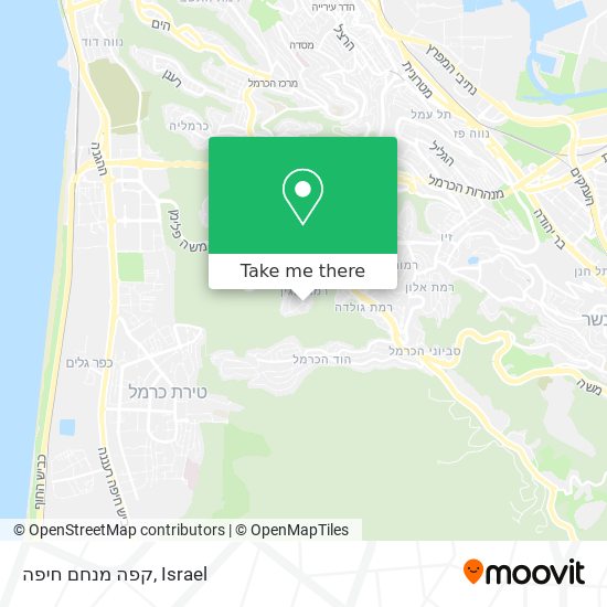 קפה מנחם חיפה map