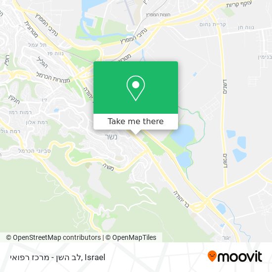 לב השן - מרכז רפואי map