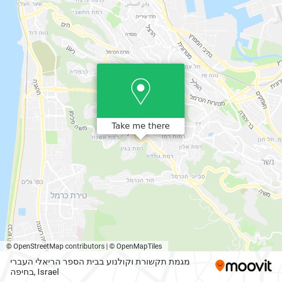 מגמת תקשורת וקולנוע בבית הספר הריאלי העברי בחיפה map
