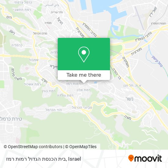 Карта בית הכנסת הגדול רמות רמז