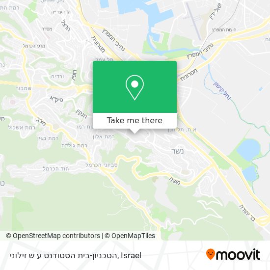 הטכניון-בית הסטודנט ע ש זילוני map