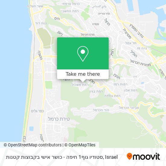 סטודיו גוף1 חיפה - כושר אישי בקבוצות קטנות map