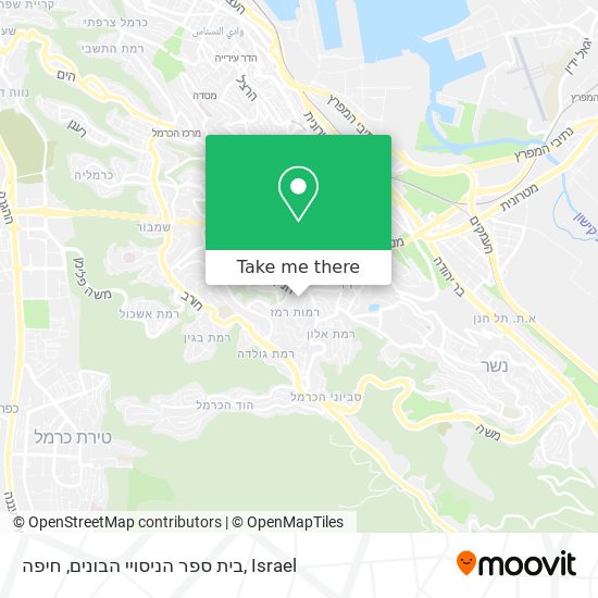 בית ספר הניסויי הבונים, חיפה map