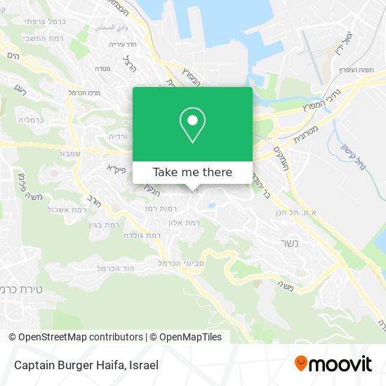 Captain Burger Haifa map