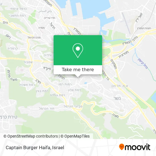Карта Captain Burger Haifa