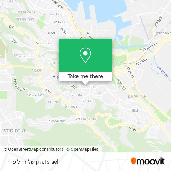 הגן של רחל פרח map