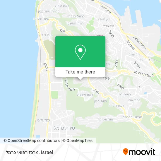 Карта מרכז רפואי כרמל