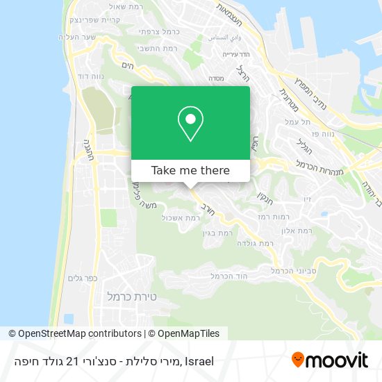 מירי סלילת - סנצ'ורי 21 גולד חיפה map