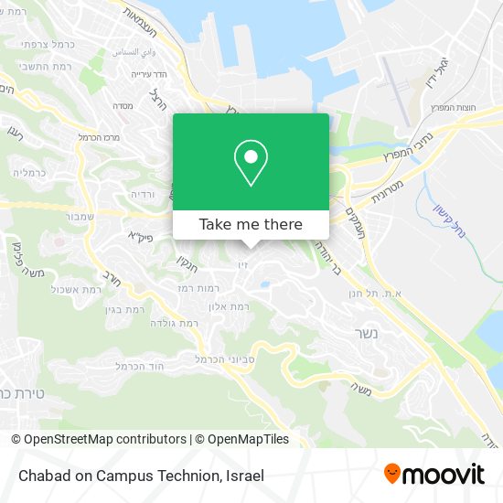 Chabad on Campus Technion map