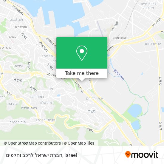 Карта חברת ישראל לרכב וחלפים