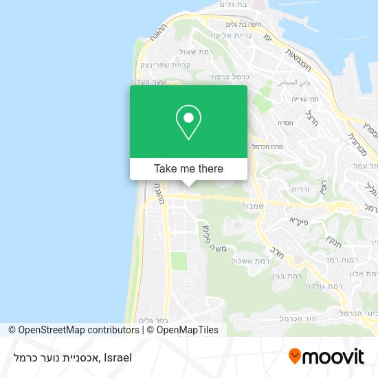 Карта אכסניית נוער כרמל