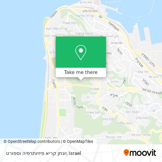 יונתן קריא פיזיותרפיה וספורט map