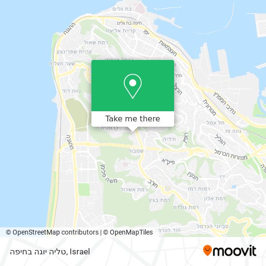 טליה יוגה בחיפה map