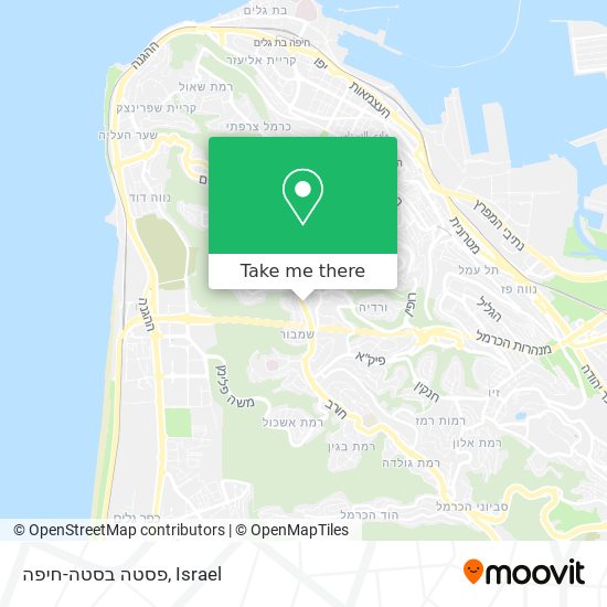 Карта פסטה בסטה-חיפה