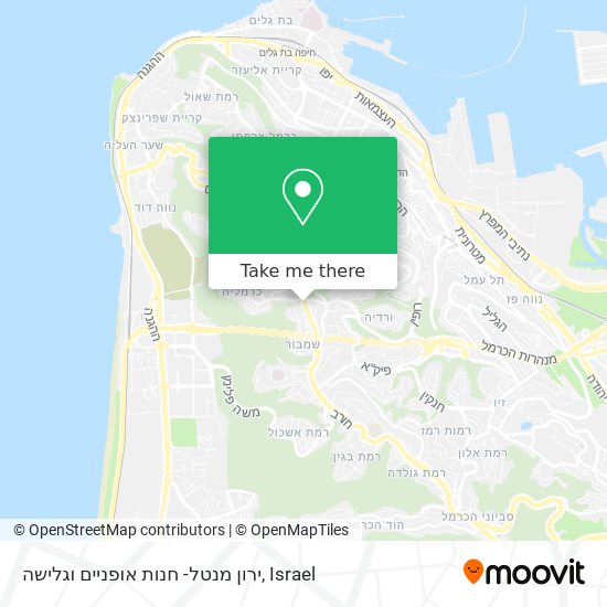 Карта ירון מנטל- חנות אופניים וגלישה