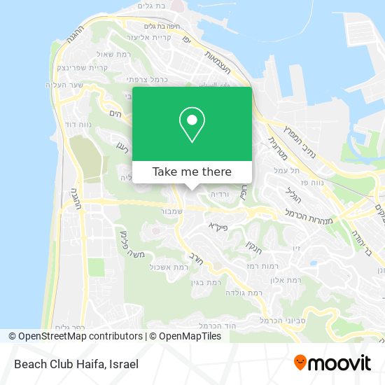 Beach Club Haifa map