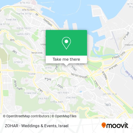 ZOHAR - Weddings & Events map