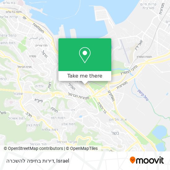 Карта דירות בחיפה להשכרה