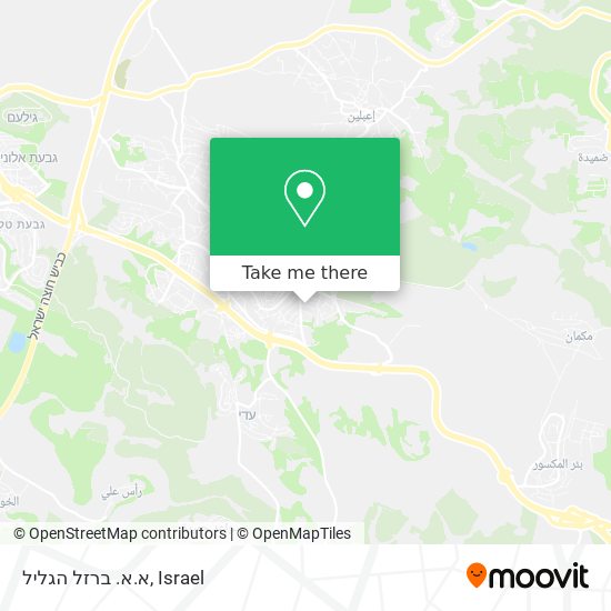 א.א. ברזל הגליל map