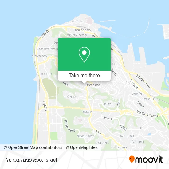 Карта ספא פנינה בכרמל