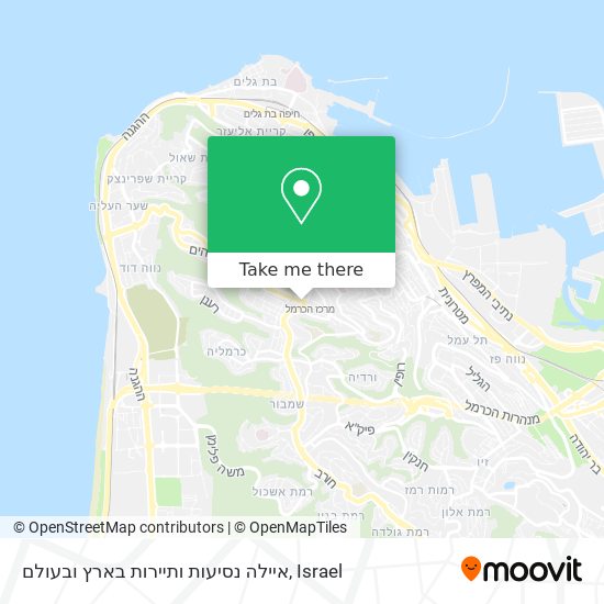 איילה נסיעות ותיירות בארץ ובעולם map