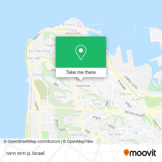 גן חיות חיפה map