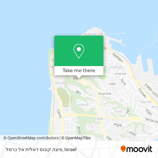 פיצה קונוס דאלית אל כרמל map