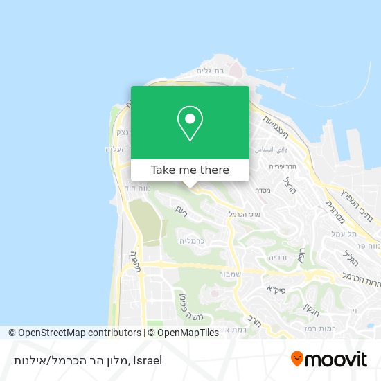 Карта מלון הר הכרמל/אילנות