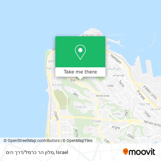 Карта מלון הר כרמל/דרך הים