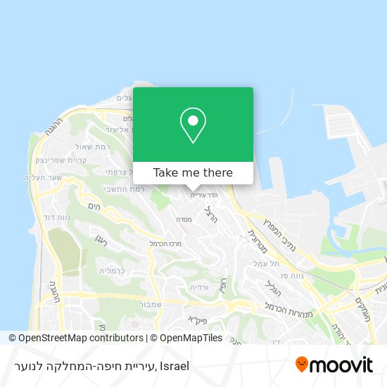 עיריית חיפה-המחלקה לנוער map