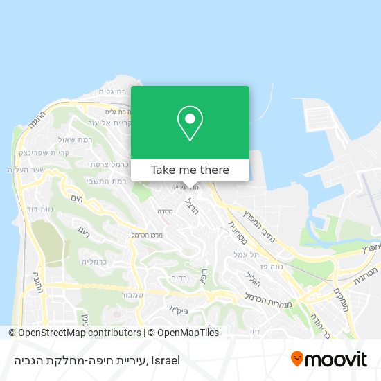 Карта עיריית חיפה-מחלקת הגביה