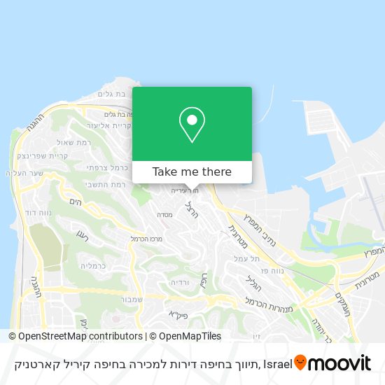 תיווך בחיפה דירות למכירה בחיפה קיריל קארטניק map