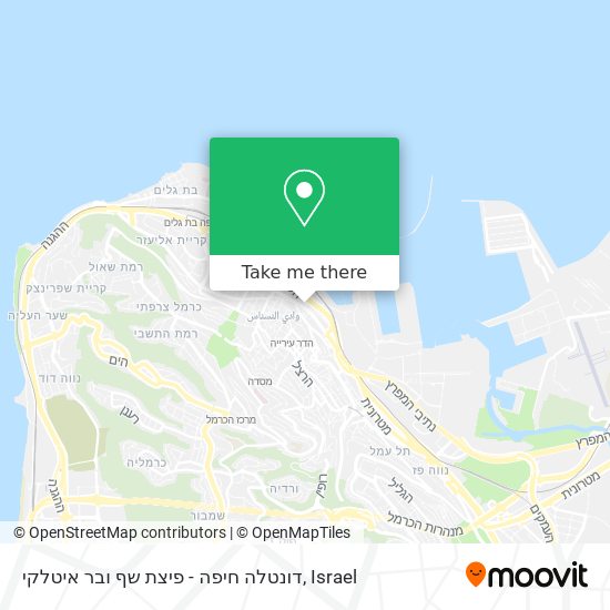 דונטלה חיפה - פיצת שף ובר איטלקי map