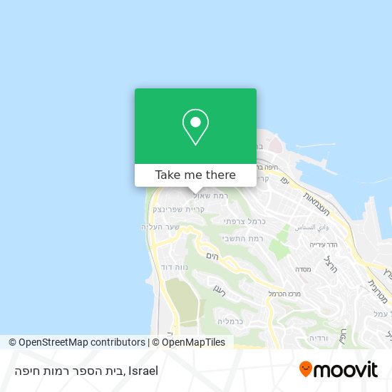 Карта בית הספר רמות חיפה