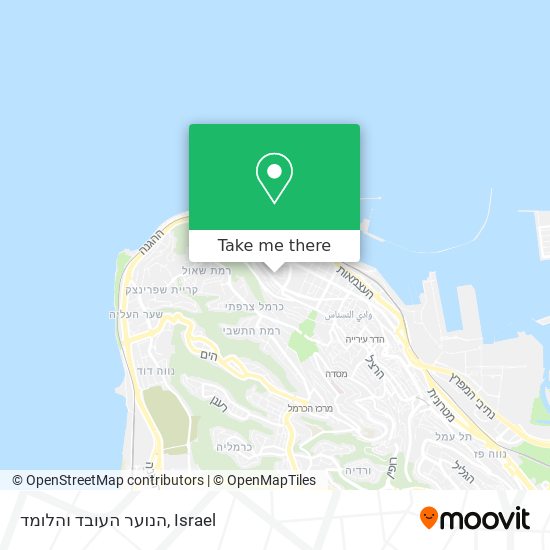 הנוער העובד והלומד map