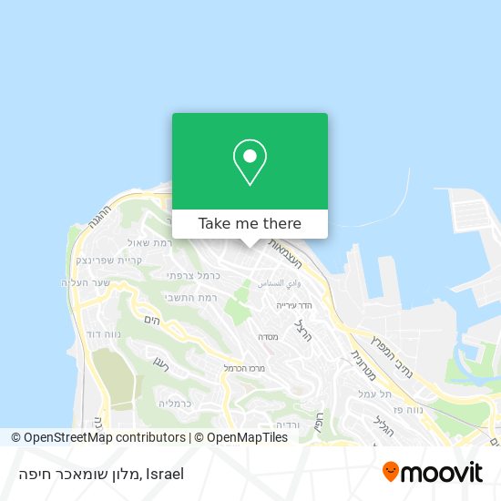 Карта מלון שומאכר חיפה