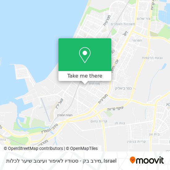 מירב בק - סטודיו לאיפור ועיצוב שיער לכלות map