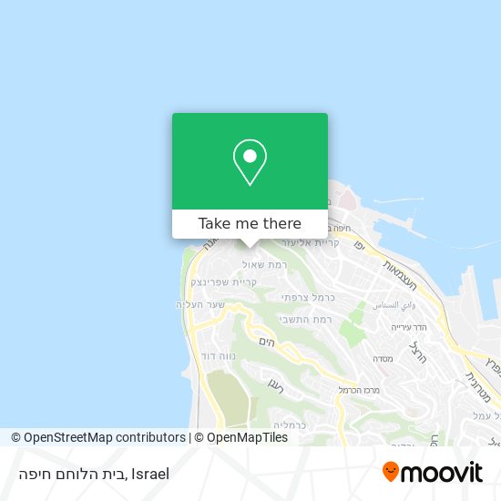 Карта בית הלוחם חיפה