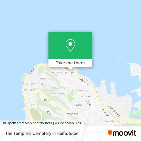 The Templers Cemetery in Haifa map