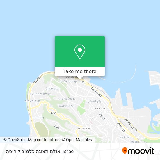Карта אולם תצוגה כלמוביל חיפה