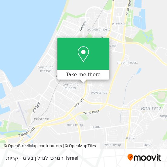 המרכז לנדל ן בע מ - קריות map