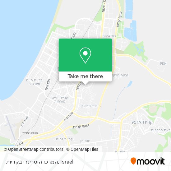 המרכז הוטרינרי בקריות map