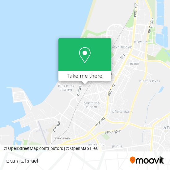 גן רננים map