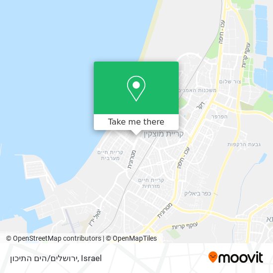 ירושלים/הים התיכון map