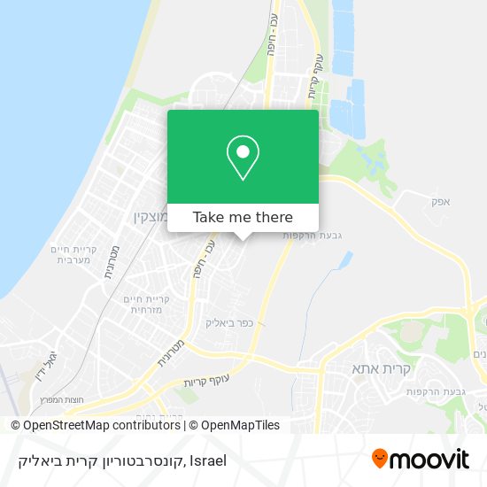 Карта קונסרבטוריון קרית ביאליק