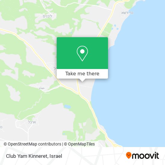 Club Yam Kinneret map