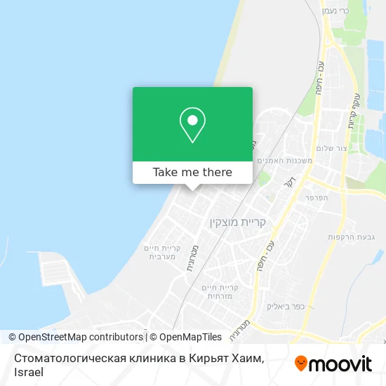 Карта Стоматологическая клиника в Кирьят Хаим