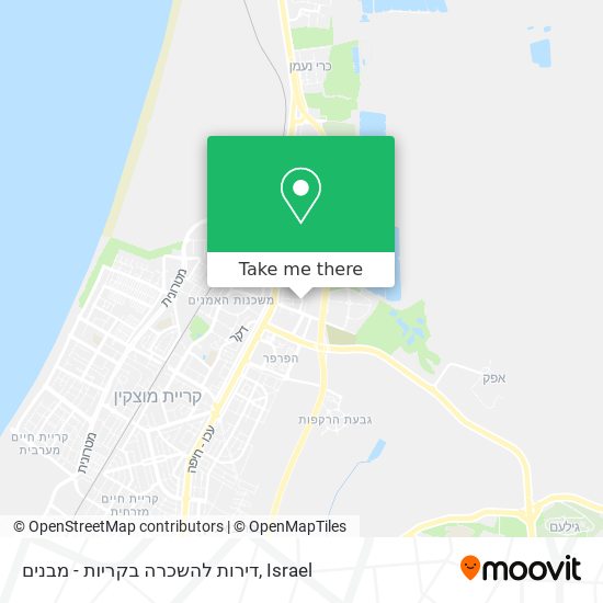 דירות להשכרה בקריות - מבנים map