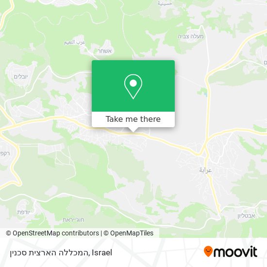 המכללה הארצית סכנין map