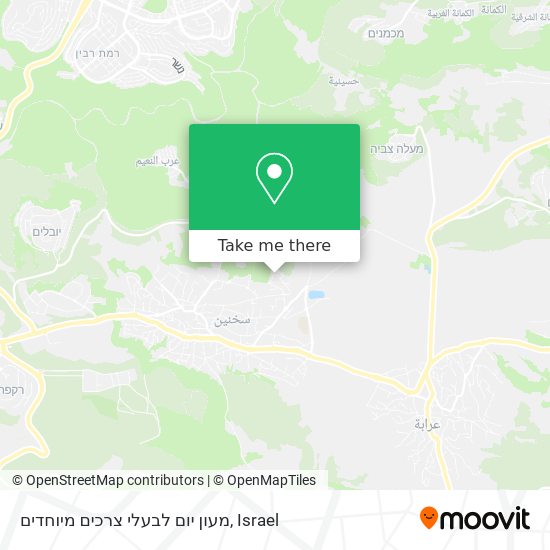 מעון יום לבעלי צרכים מיוחדים map